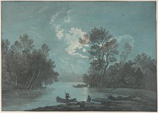 Fishermen by Moonlight, ca. 1750-1800. Creator: Claude-Joseph Vernet.