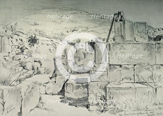 'Apse of the Fourth Century Church Over Jacob's Well at Shechum (Nablus)', 1902. Creator: John Fulleylove.