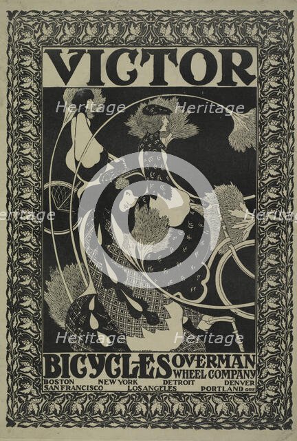 Victor bicycles. Overman wheel company, c1894 - 1896. Creator: William H Bradley.