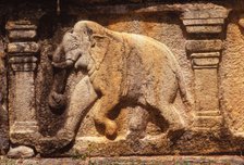 Elephant Frieze on Base of Audience Hall, Polunnaruwa, Sri Lanka, 20th century. Artist: Unknown.