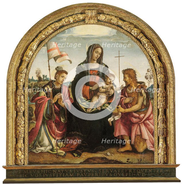 Madonna and Child with Saints Stephen and John the Baptist (Pala dell'Udienza), 1502-1503. Creator: Lippi, Filippino (1457-1504).