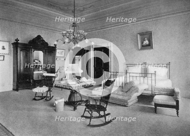 Mrs McKinley's bedroom at the White House, Washington DC, USA, 1908. Artist: Unknown