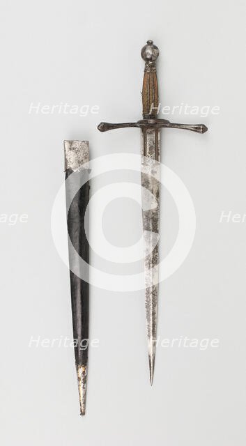 Parrying Dagger with Scabbard, Europe, 19th century in the style of c. 1600. Creator: Unknown.