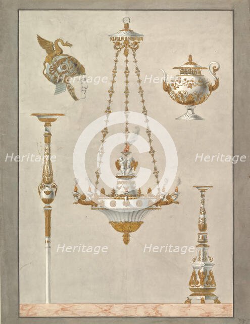 Designs for Metalwork, 19th century. Creator: Anon.