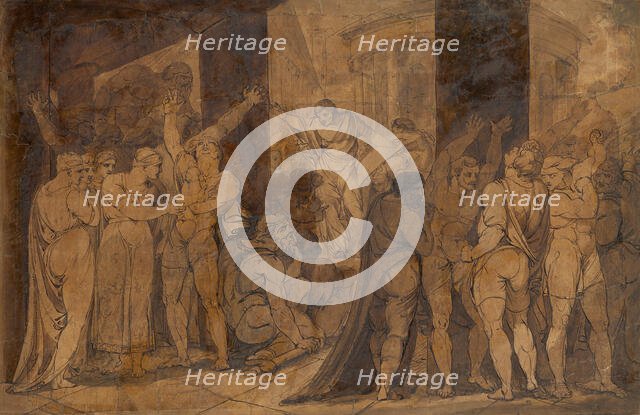 The Body of Lucretia Exposed to the Romans, (1770s?). Creator: James Jefferys.