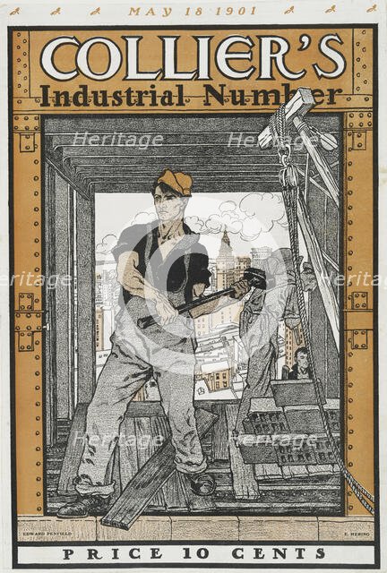 Collier's, Industrial Number, May 18, 1901, Price 10 Cents, c1901. Creator: Edward Penfield.