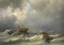 Shipwreck, 1857. Creator: Henri Adolphe Schaep.