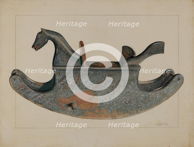Toy Rocking Horse, c. 1936. Creator: John Fisk.