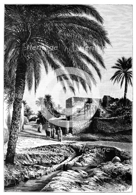 A street in  Biskra, Algeria, 1895.Artist: Meunier