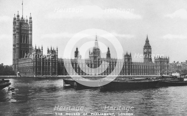 The Houses of Parliament, Westminster, London, 1933.Artist: Philco Publishing Company