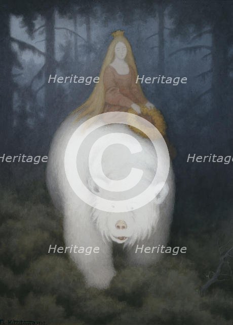 White-Bear-King-Valemon, 1912. Creator: Kittelsen, Theodor (1857-1914).