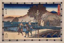 Act VI: Hunters Returning after Bringing the Body of the Murdered..., between c1835 and c1839. Creator: Ando Hiroshige.