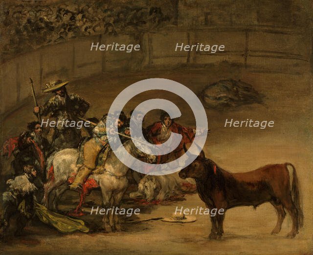 Bullfight, Suerte de Varas, 1824. Creator: Francisco Goya.