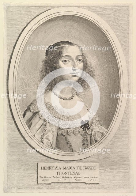 Henriette-Marie de Buade-Frontenac, 1641. Creator: Claude Mellan.