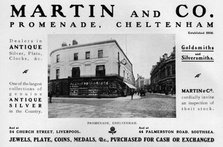 'Martin and Co., Promenade, Cheltenham', 1909. Artist: Unknown.