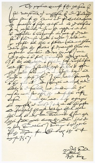 Letter from John Knox to Sir Nicholas Throgmorton, 6th August 1561.Artist: John Knox