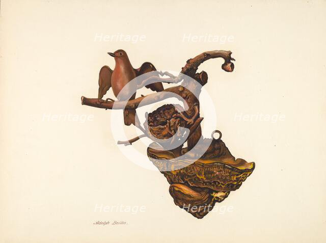 Carved Bird and Nest, c. 1941. Creator: Beilin, Adolph.