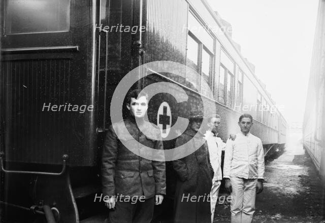 Red Cross, American - Sanitary Railroad Car, 1917. Creator: Harris & Ewing.