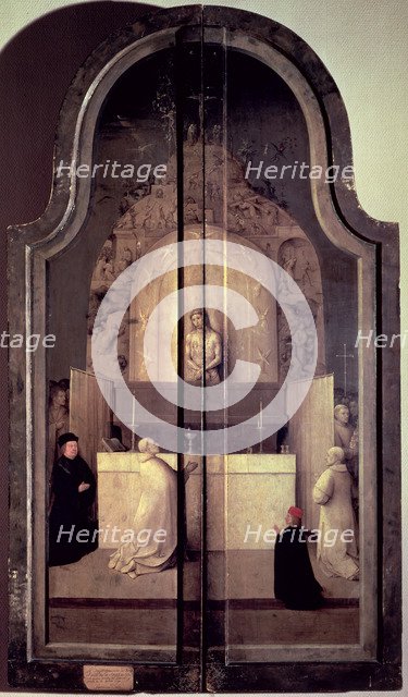  'The Mass of St. Gregory', view of the closed panel 'The Adoration of the Magi', by El Bosco.