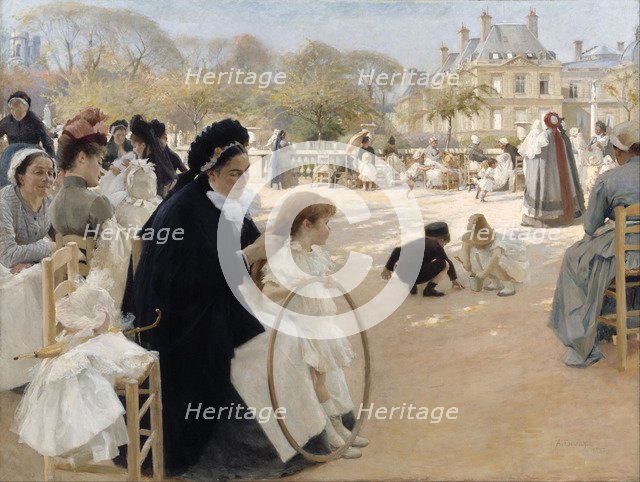 The Luxembourg Gardens, Paris. Artist: Edelfelt, Albert Gustaf Aristides (1854-1905)