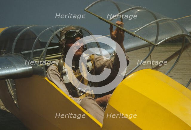 Marine lieutenant, glider pilot in training, at Page Field, Parris Island, S.C., 1942. Creator: Alfred T Palmer.