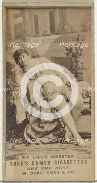 Card Number 367, Lizzie Webster, from the Actors and Actresses series (N145-5) issued by ..., 1880s. Creator: Unknown.