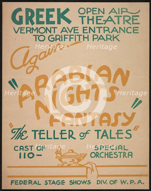 Arabian Nights Fantasy, Los Angeles, 1936. Creator: Unknown.