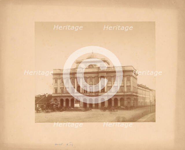 Staszic Palace - front façade, Warsaw, between 1880-1890. Creator: Unknown.