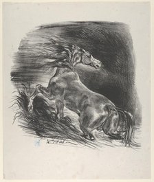 Wild Horse, 1828., 1828. Creator: Eugene Delacroix.