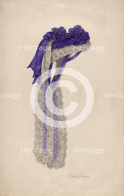 Straw Bonnet, c. 1938. Creator: Frank Nelson.