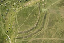 The bivallate Iron Age hillfort of Cleeve Cloud, Cleeve Hill, Gloucestershire, 2023. Creator: Robyn Andrews.