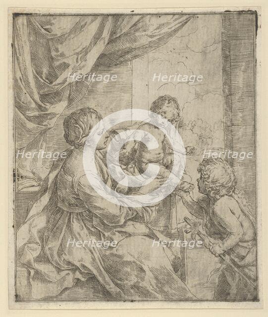 The Virgin and Child at a table with the young John the Baptist, ca. 1600-1640. Creator: Guido Reni.