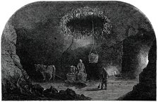 The Shaft - Descent of the Bucket, Marston Salt-Pit, 1850. Creator: S Read.