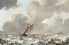 Vessels in a Moderate Breeze, c1629. Creator: Jan Porcellis.