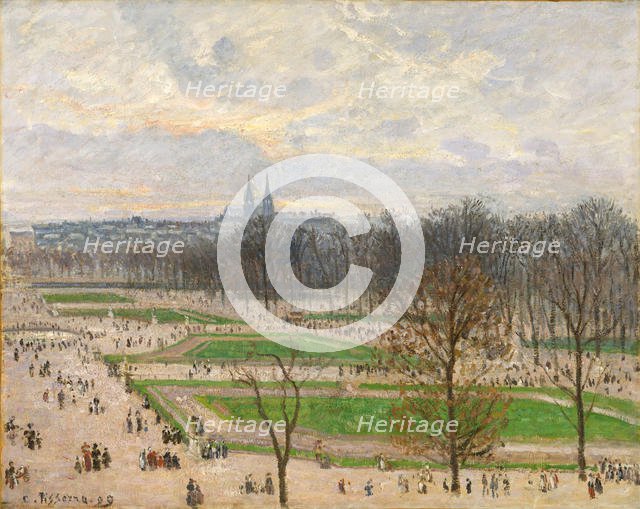 The Garden of the Tuileries on a Winter Afternoon, 1899. Creator: Camille Pissarro.