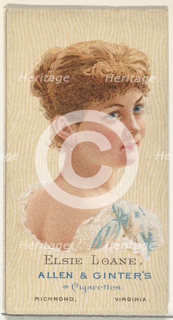 Elsie Loane, from World's Beauties, Series 2 (N27) for Allen & Ginter Cigarettes, 1888., 1888. Creator: Allen & Ginter.