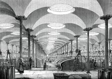 Great hall in Messrs Marshall's flax mill, Leeds, c1880. Artist: Unknown