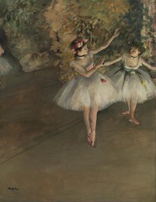 Two Dancers on a Stage, 1874. Creator: Degas, Edgar (1834-1917).