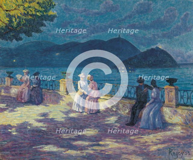La Concha at night-time. Artist: Regoyos y Valdés, Darío de (1857-1913)