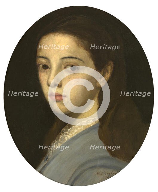 Portrait of a Girl, 1872. Creator: Pieter Verhaert.