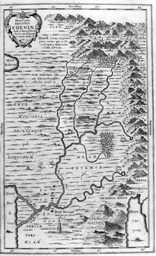 Map of the Garden of Eden, 1675. Artist: Athanasius Kircher