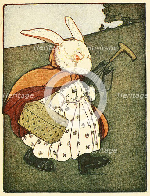 Then old Mrs Rabbit ….went through the wood to the baker's, from The Tale of Peter Rabbit, 1916. Creator: American School (20th Century).