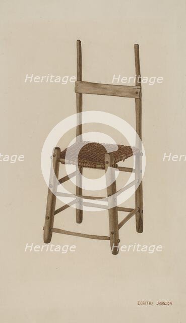 Rope Bottom Chair, 1941. Creator: Dorothy Johnson.