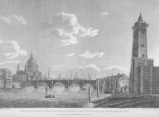 View of Blackfriars Bridge and St Paul's Cathedral, London, 1803. Artist: Daniel Turner