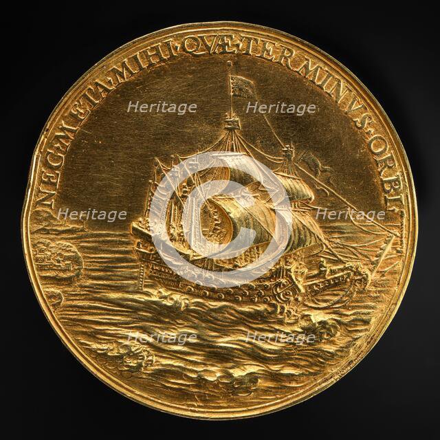 The Juxon Medal: The Dominion of the Seas [reverse], 1639. Creator: Nicolas Briot.