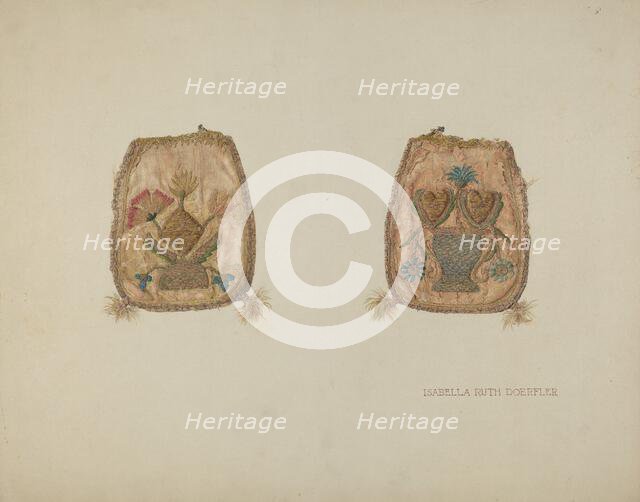 Embroidered Purse, c. 1941. Creator: Isabella Ruth Doerfler.