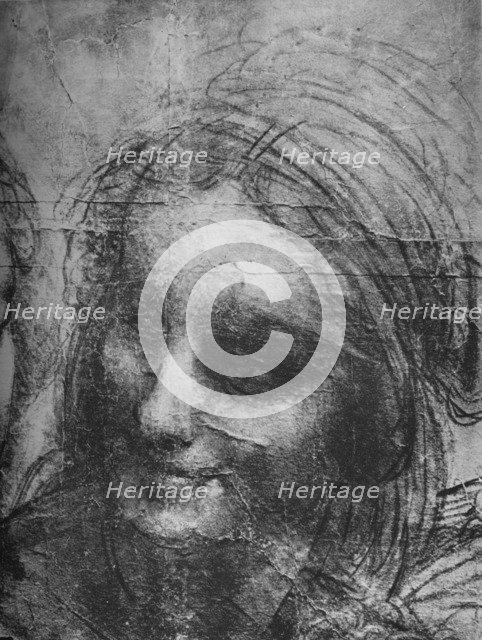 'Head of St. Anne - Virgin and Child with St. Anne and Infant St. John', c1480 (1945). Artist: Leonardo da Vinci.