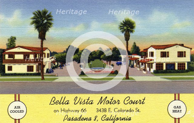 Bella Vista Motor Court, Pasadena, California, USA, 1940. Artist: Unknown