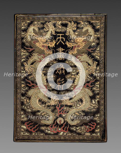 Box with Ink Cakes (lid), 1795-1820. Creator: Unknown.