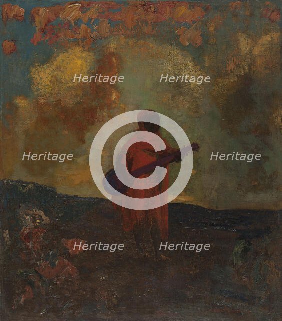 Arabe musicien, 1893. Creator: Odilon Redon.